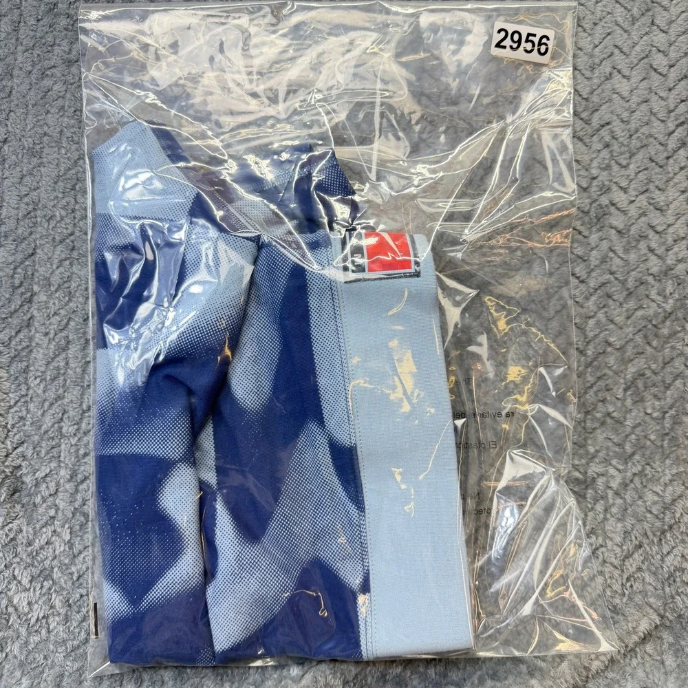 Nike Sportswear Checkered Bike Shorts Blue Mid Rise Tight Fit Womens 2X‎